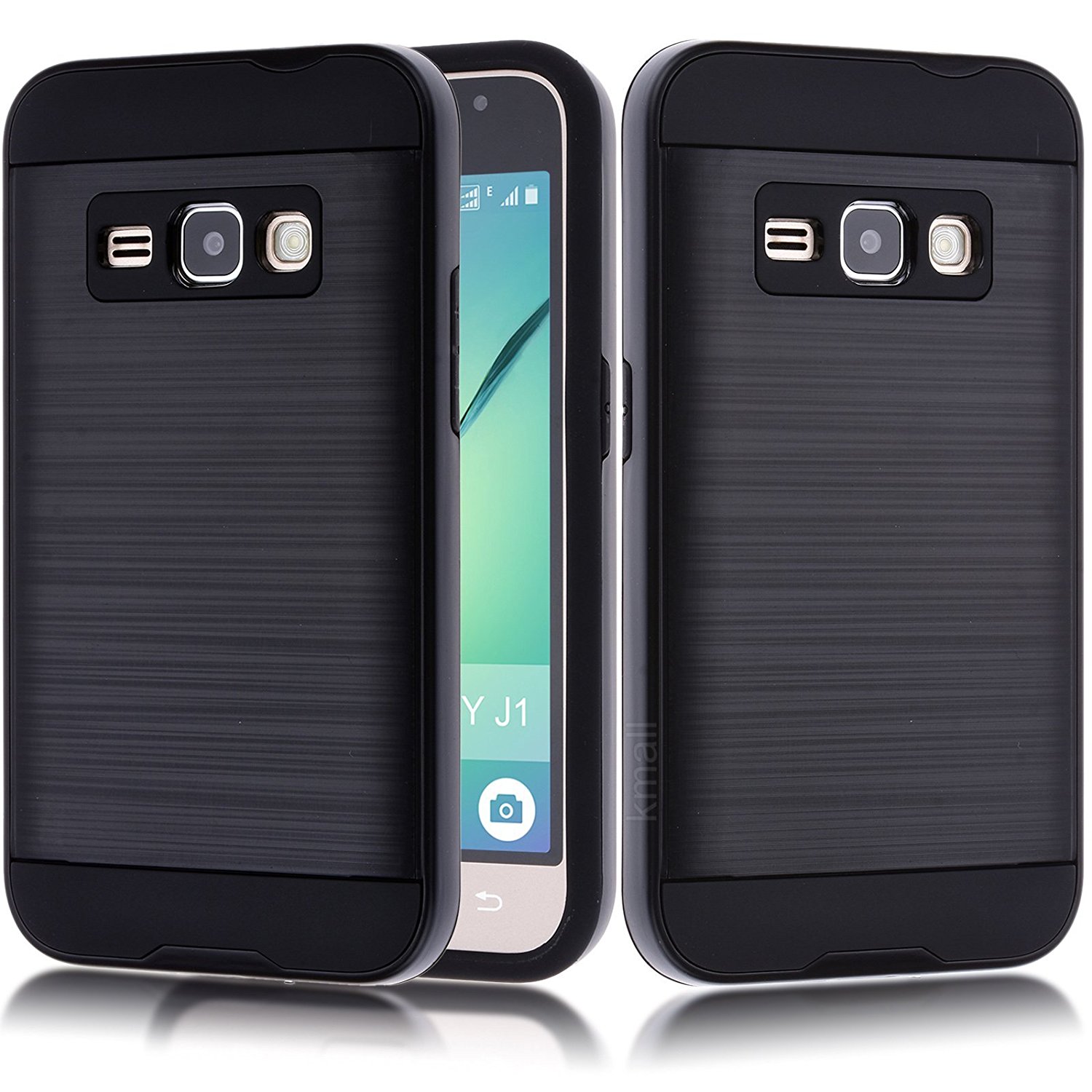Samsung Galaxy J1 (2016) / Amp 2 / Express 3 / Galaxy Luna Armor Hybrid Case (Black)